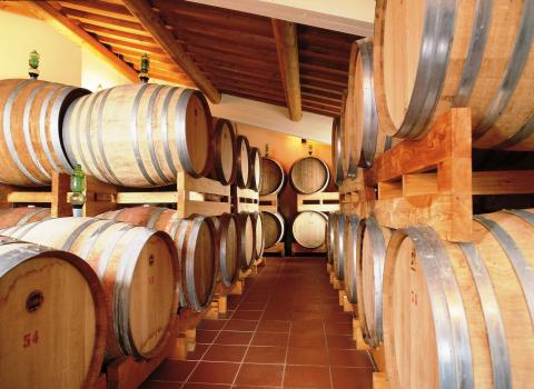 Weinkeller im Agriturismo, Toskana Urlaub