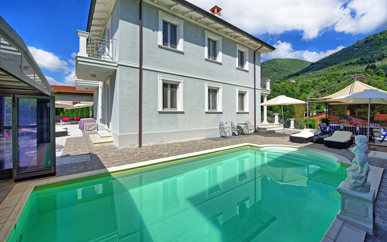 Villa Camaiore, Luxus-Villa mit Pool, Toskana