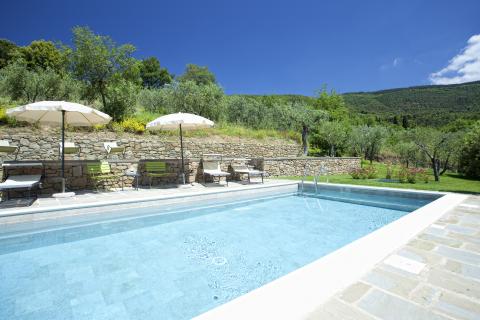 Luxus Villa mit Pool bei Cortona für 10 Personen, Tritt-Toskana.de