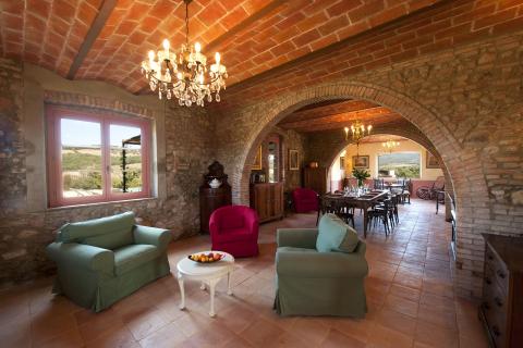 Wohnzimmer Ferienhaus Toskana