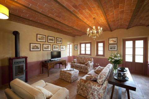 Wohnzimmer Ferienhaus Toskana