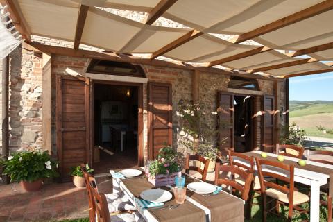 Agriturismo mit Pool, 6 Ferienwohnungen bei Volterra, Tritt-Toskana