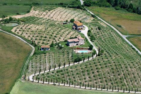 Agriturismo mit Pool, 6 Ferienwohnungen bei Volterra, Tritt-Toskana