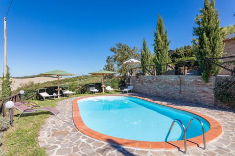Agriturismo Podere Albereto mit Ferienwohnungen und Pool, Tritt Case in Italia