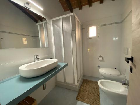 Badezimmer im Casa al Pino Toskana