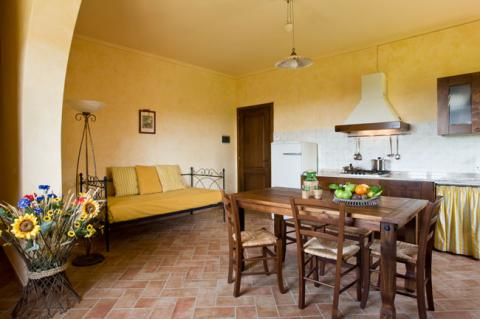 Wohnküche der Ferienwohnung Girasole