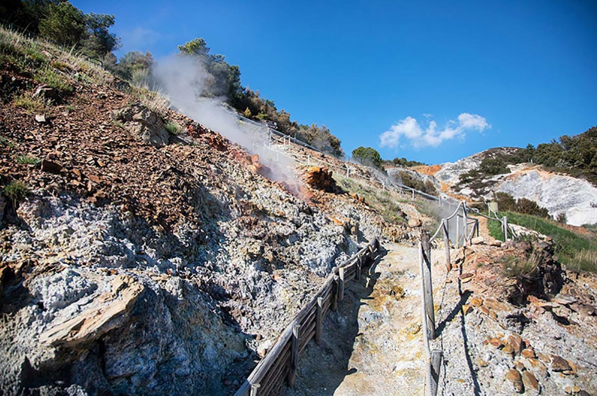 Geothermie bei Larderello, Toskana