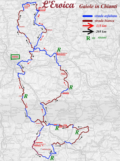 L’Eroica berühmtes Fahrradrennen Toskana