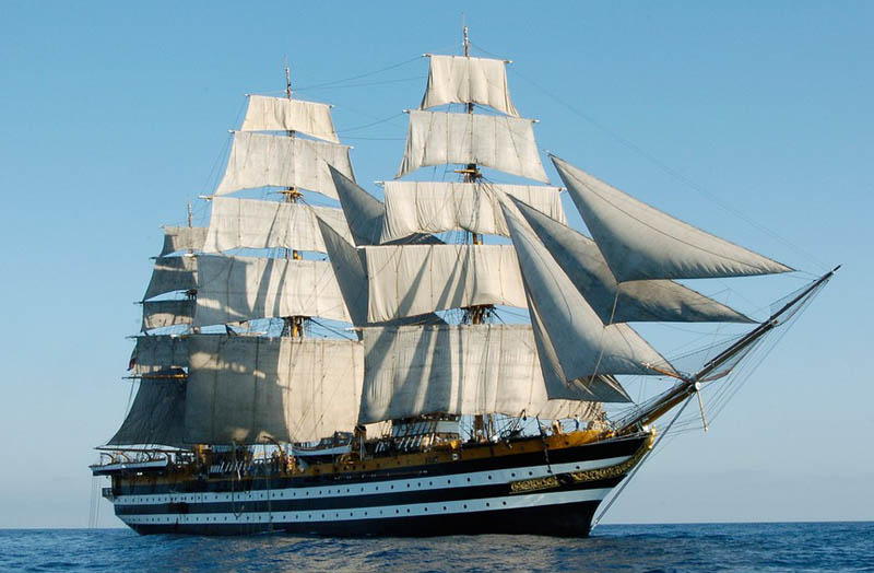 Livorno Segelschiff der Accademie Amerigo Vespucci