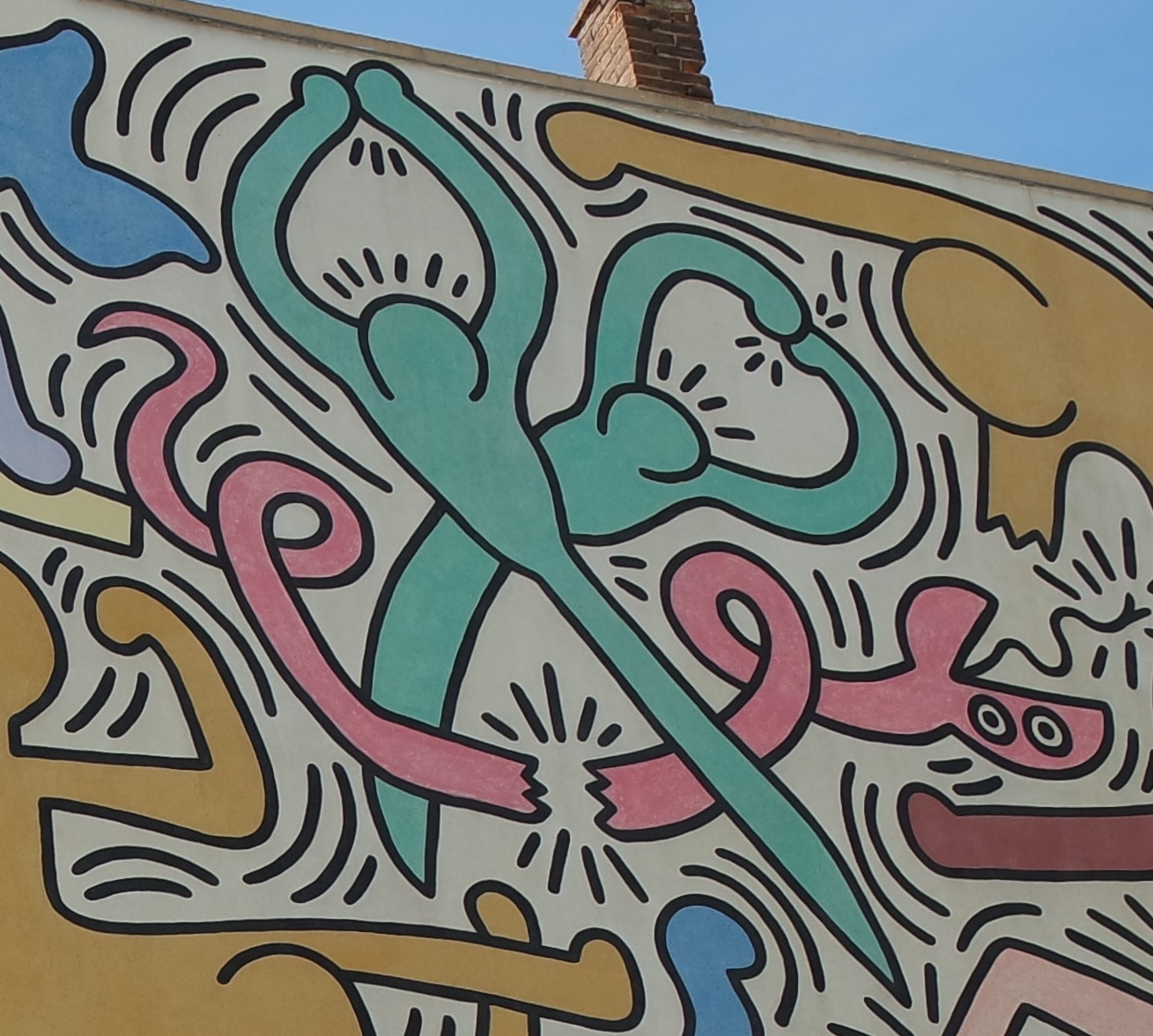 Keith Haring in Pisa, Wandmalerie, Murales Toskana Urlaub