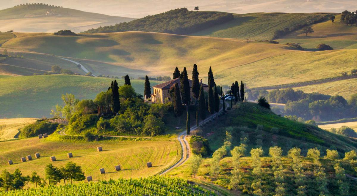  Hügellandschaft Siena Toskana