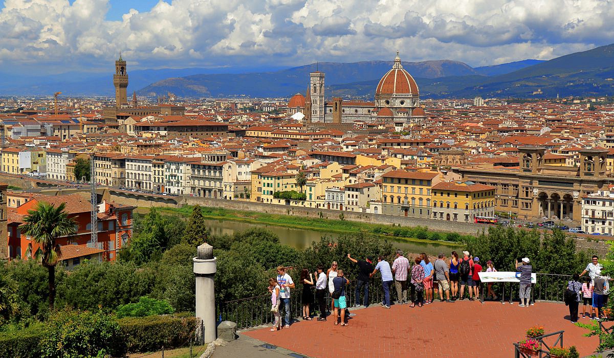 Piazzale Michelangelo Florenz, Toskana, Italien