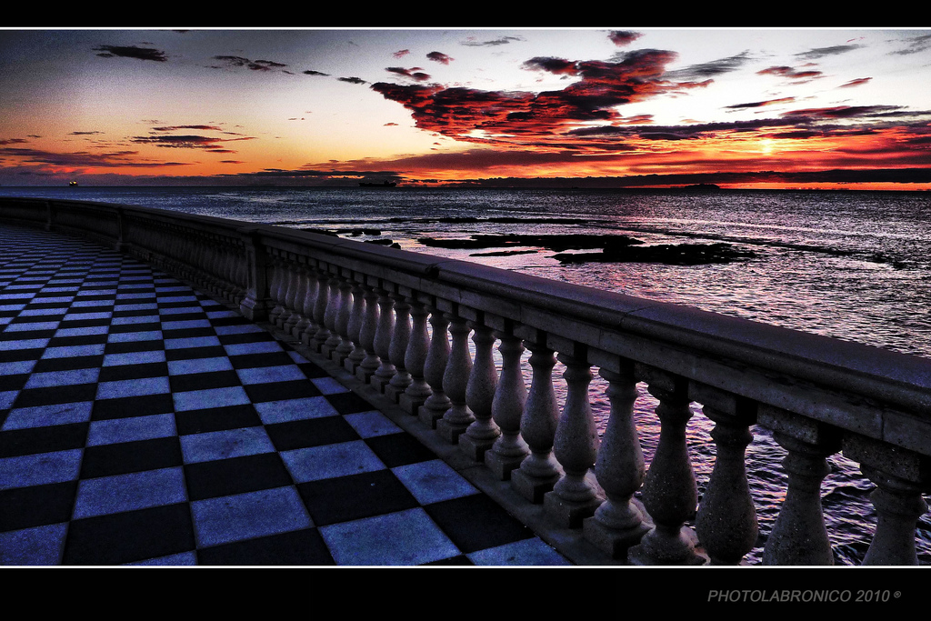 Terrazza Mascagni, Livorno, Toskana, Italia