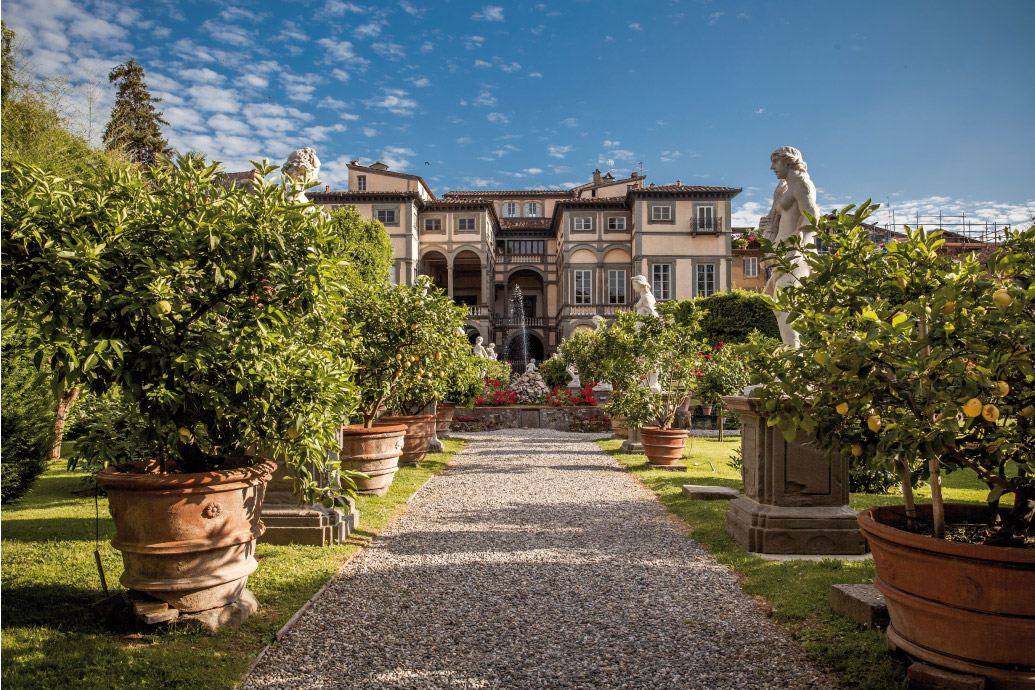 Lucca, Garten des Palazzo Pfanner, Toskana, Urlaub