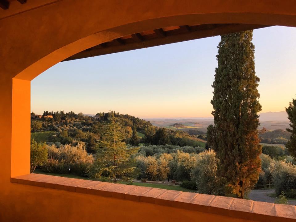 Panorama vom Agriturismo Sotto Peccioli in der Toskana