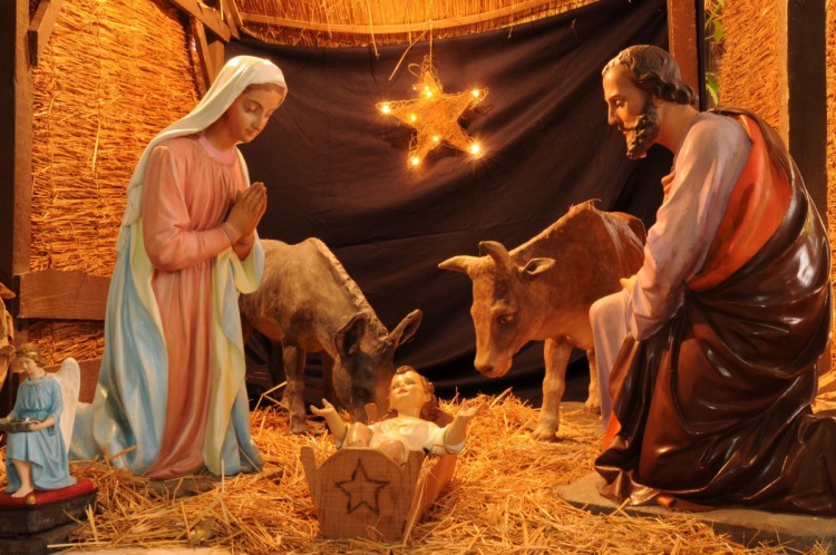Krippen mit der Geburt Christi in der Toskana