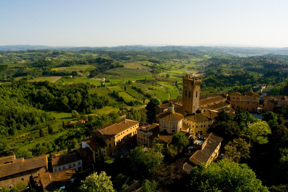 San Miniato Panorama über die Stadt in der Toskana