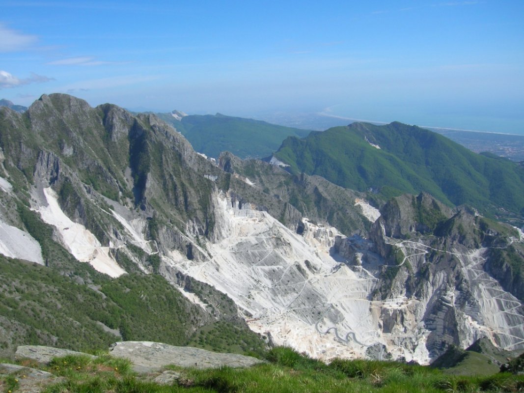 Apuanische Alpen, Wanderwege und Marmorbrüche, Carrara, Toskana